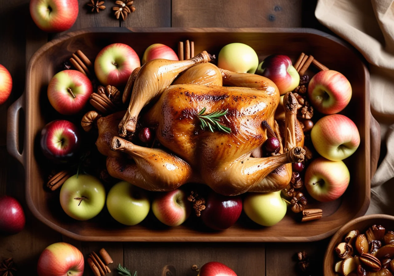 Chicken with Chestnuts and Apples