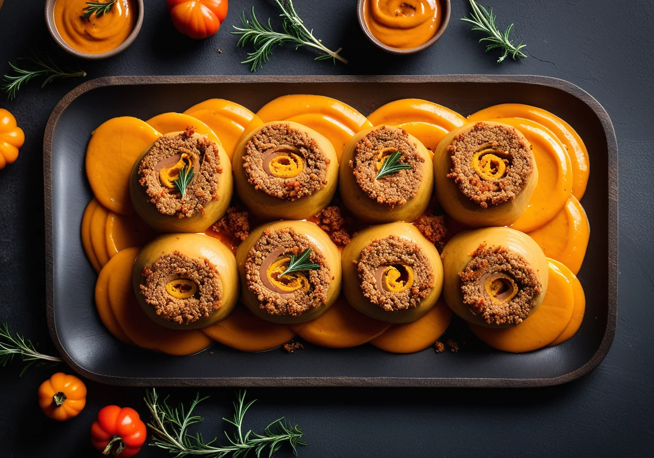 Small Pumpkin Veal Roulades with Amaretti