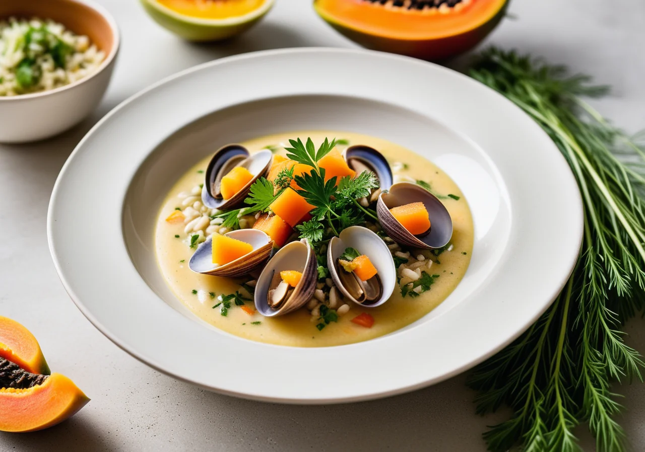 Lemon‑Grass Clams with Papaya