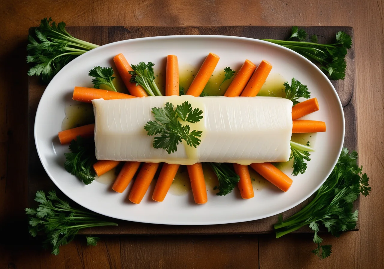 Steamed Cod in Bratschlauch