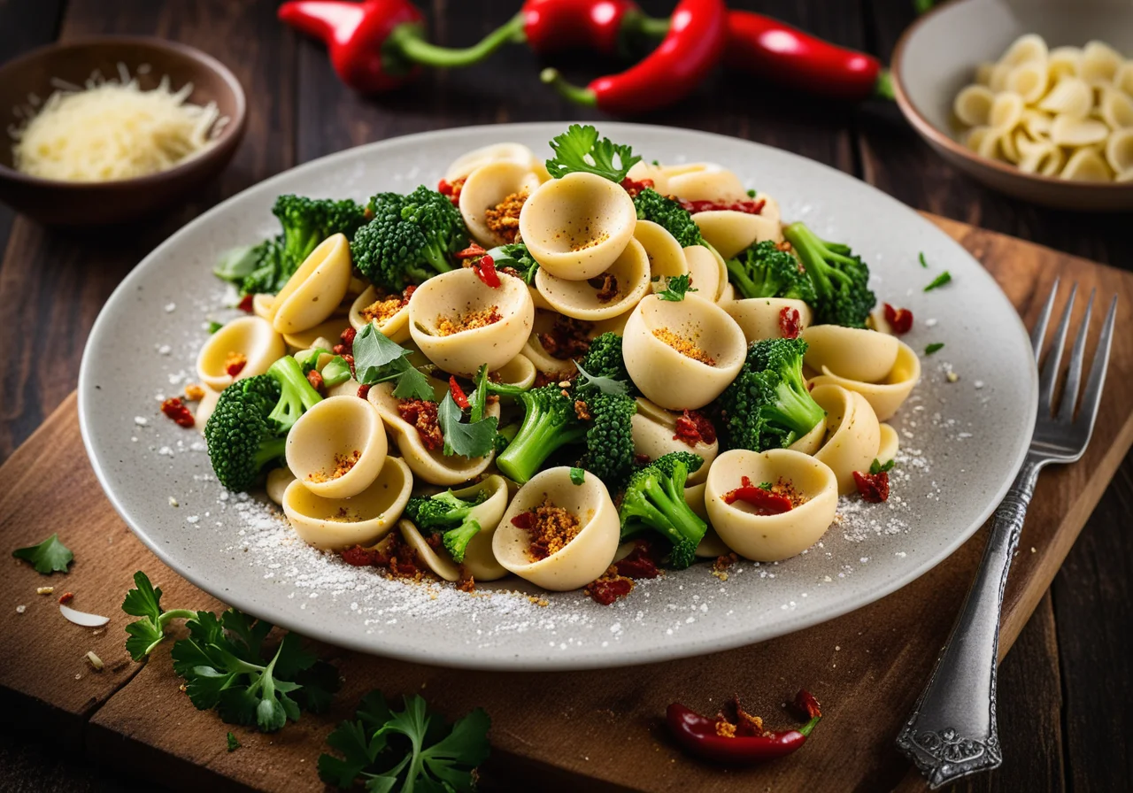 Pasta with Broccoli, Chili, and Parmesan