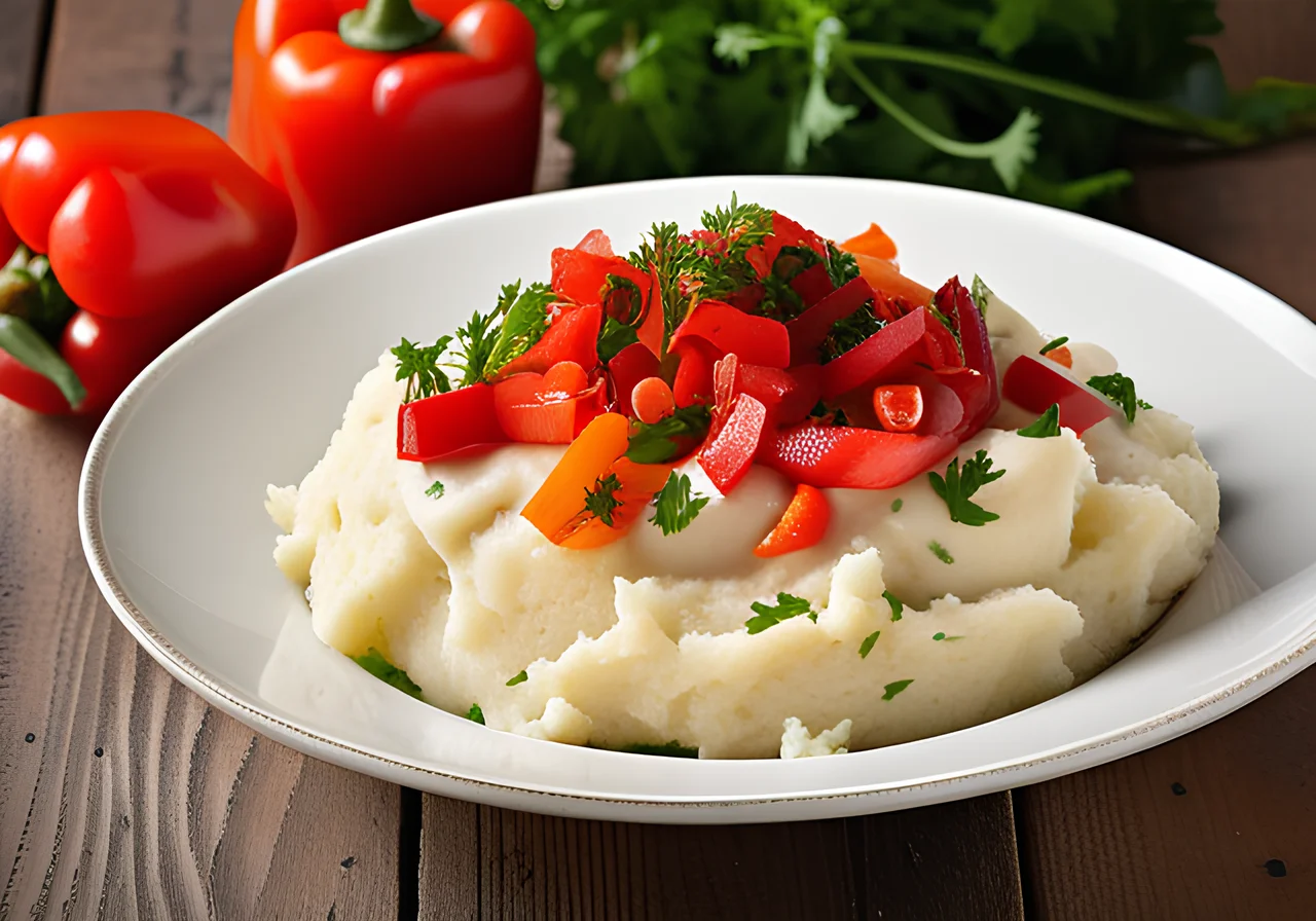 Mashed Potatoes with Red Bell Peppers