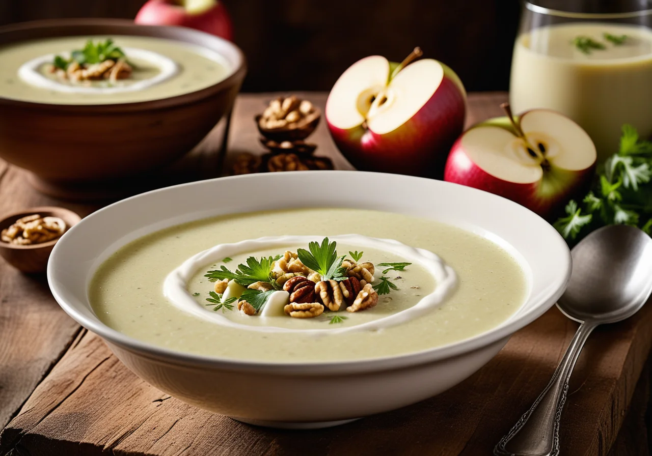 Creamy Kohlrabi Apple Soup