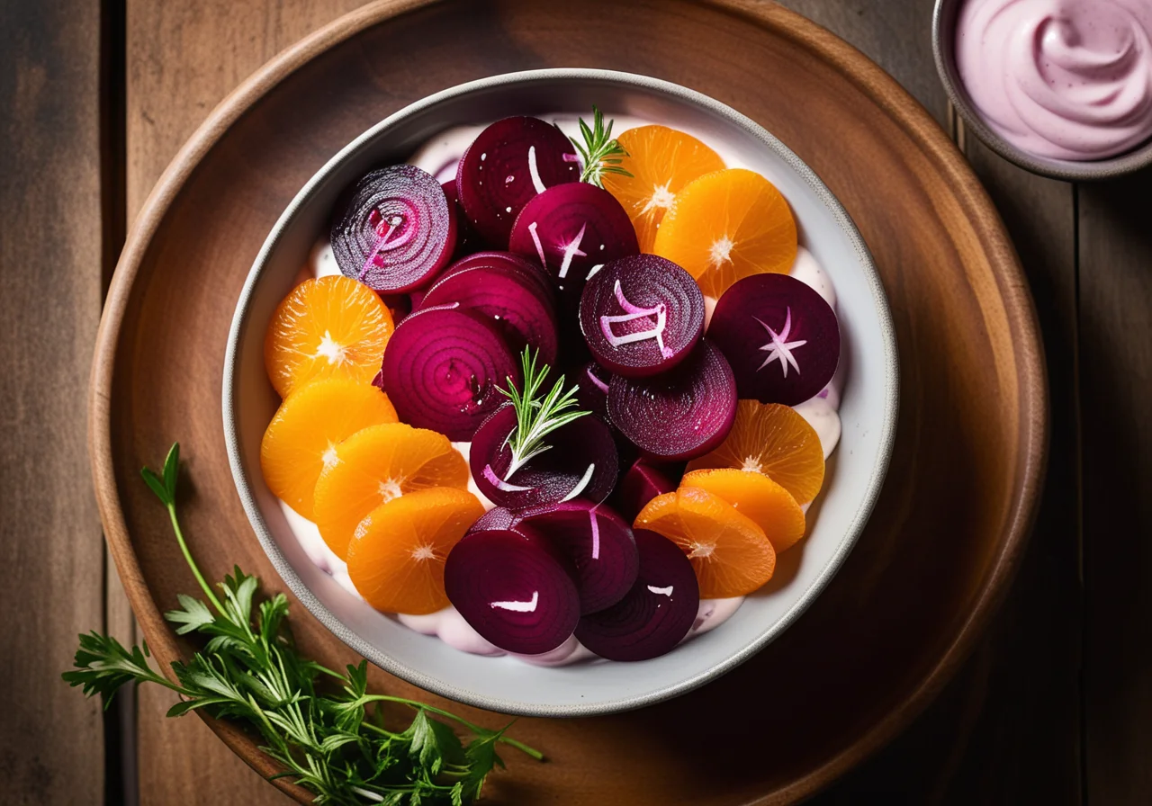 Red Beet Onion Salad
