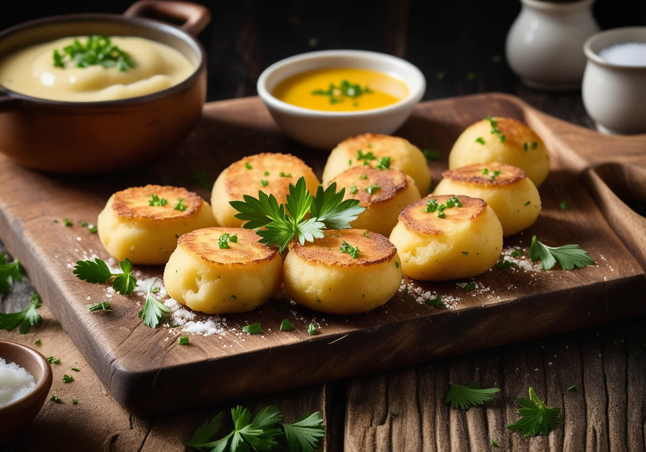 Pan‑fried Potato Dumplings