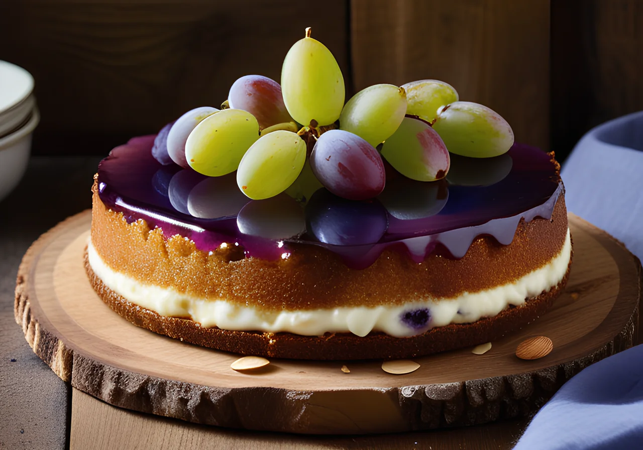 Yogurt Cake with Grapes