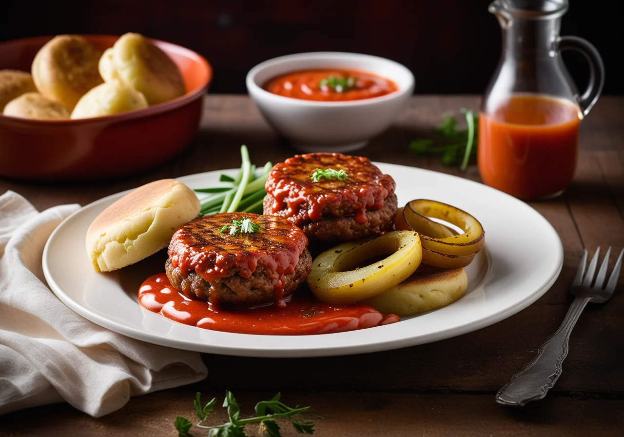 Frikadellen with Vegetable Cream