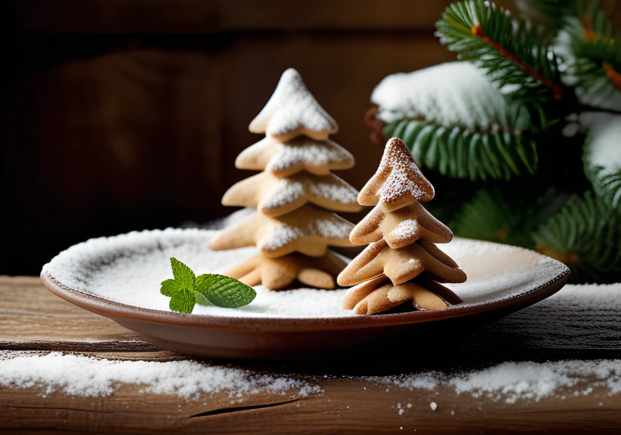 Christmas Trees with Chocolate Snow