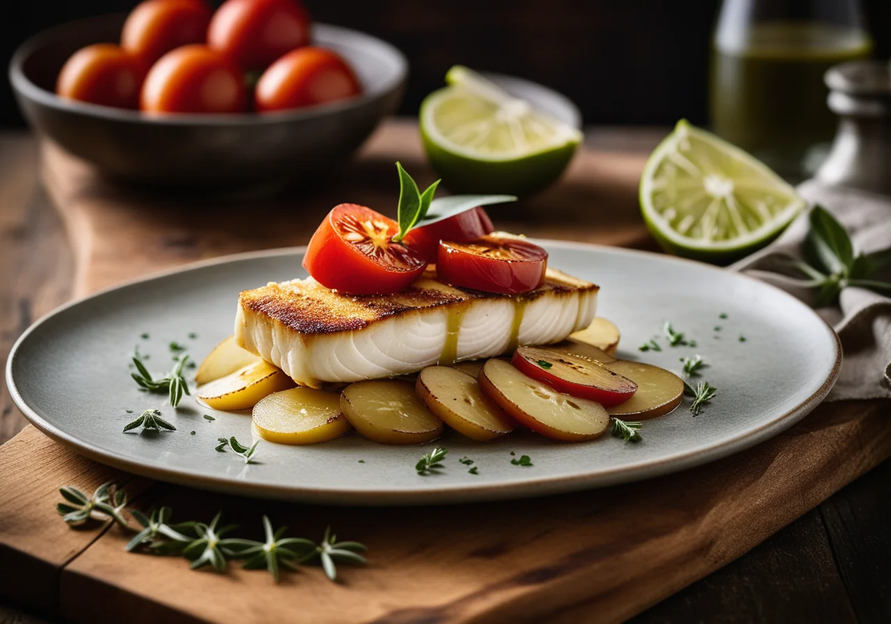 Pikeperch with Potato Crown and Lime Sauce