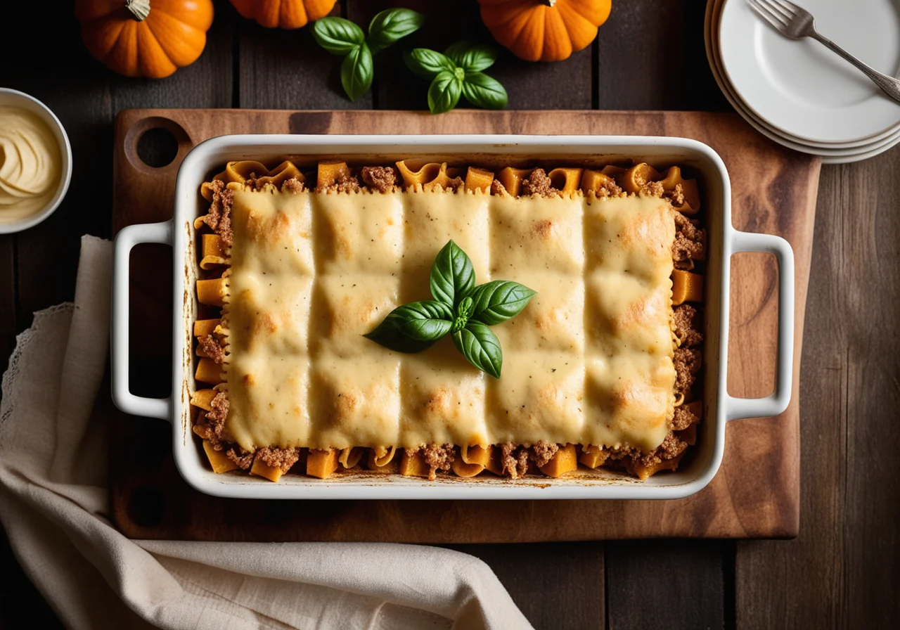 Pumpkin-Meat Lasagna