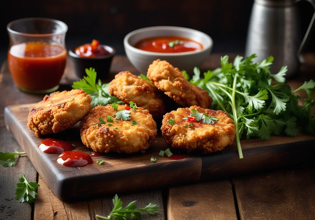 Fried Chicken Patties in Brazilian Style