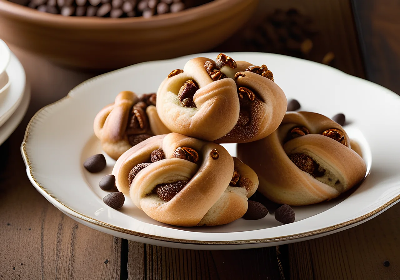 Swedish Cinnamon Knots with Chocolate Chips