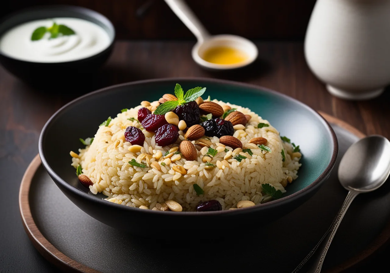 Rice with Spices, Raisins and Pine Nuts