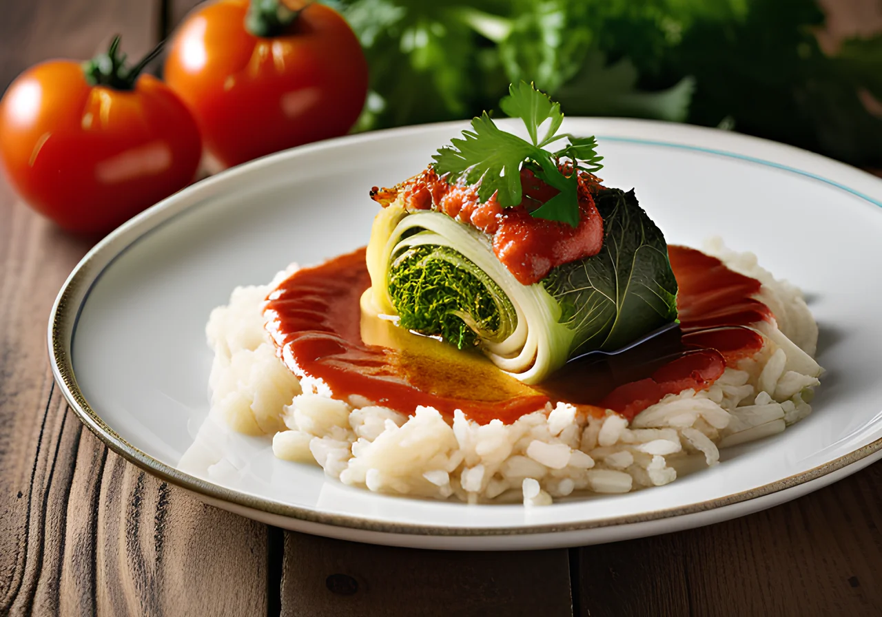 Cabbage with Rice Filling