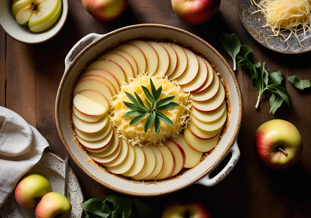 Leek Apple Gratin with Noord Hollander