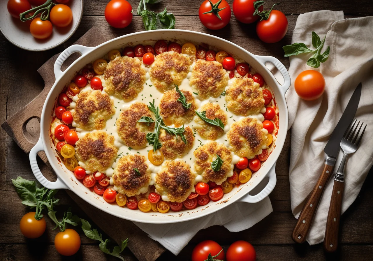 Cauliflower Tomato Gratin