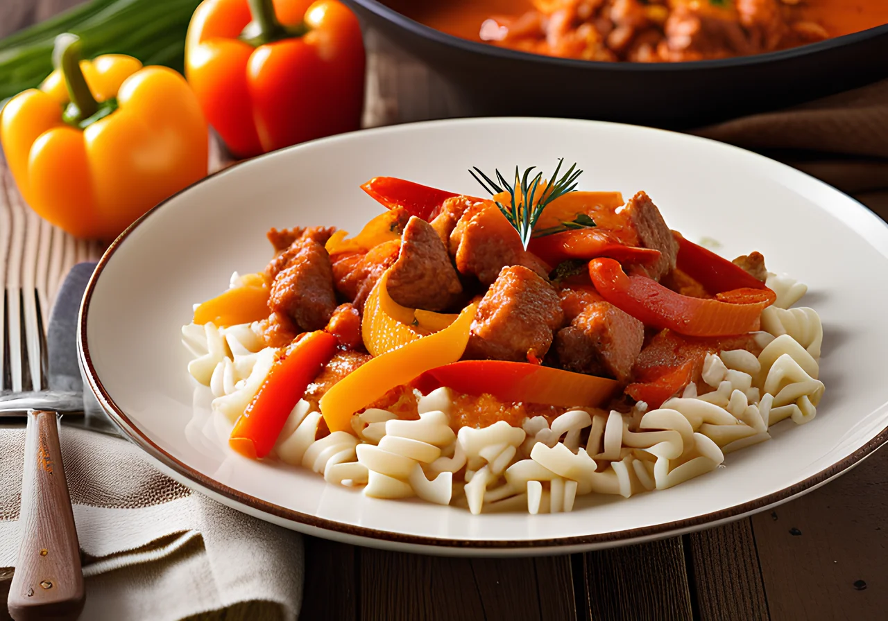 Turkey Goulash with Bell Peppers