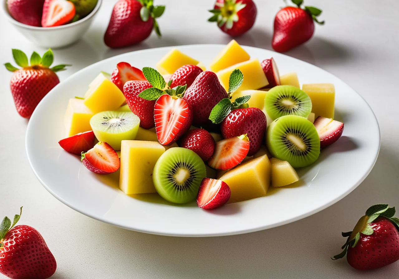 Fruit Salad with Almond Shavings