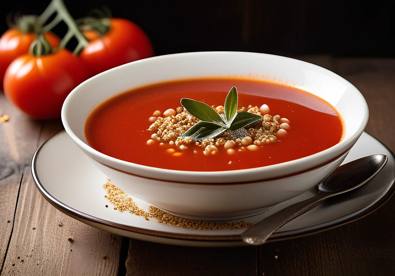 Tomato Soup with Roasted Buckwheat for the Thermomix®