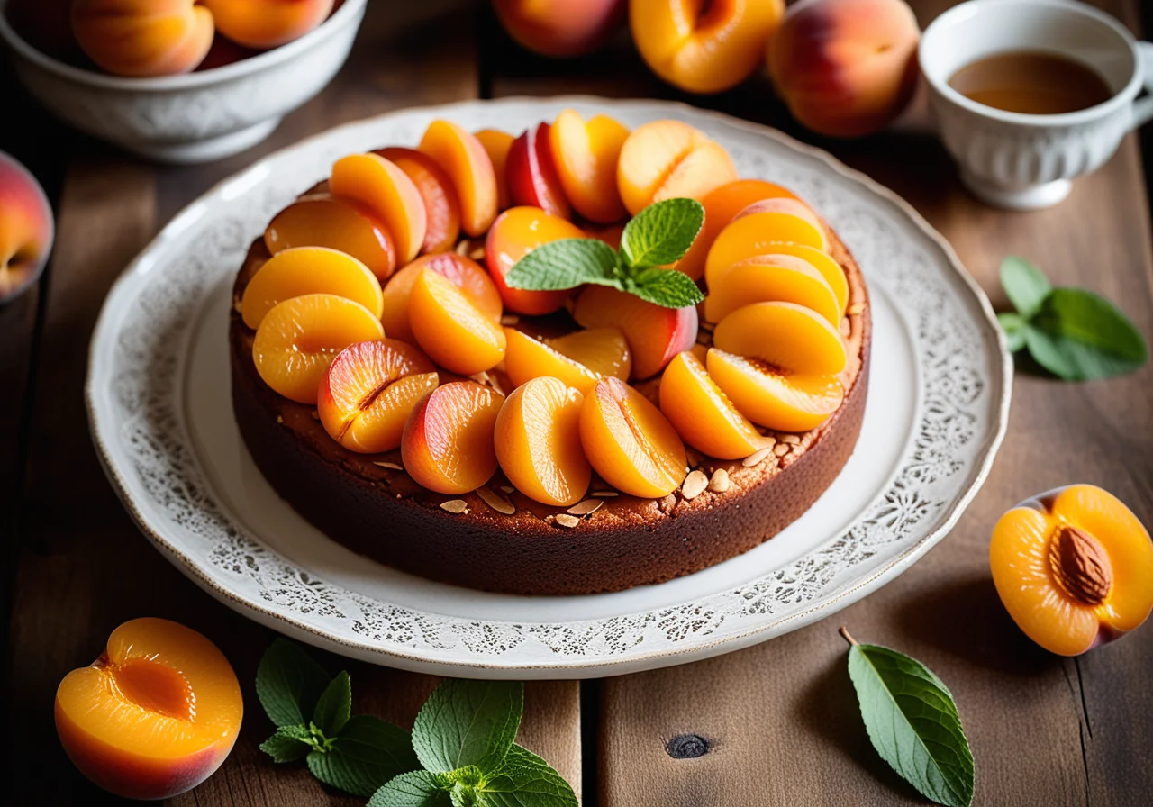 Apricot Cake with Fresh Apricots and Almonds