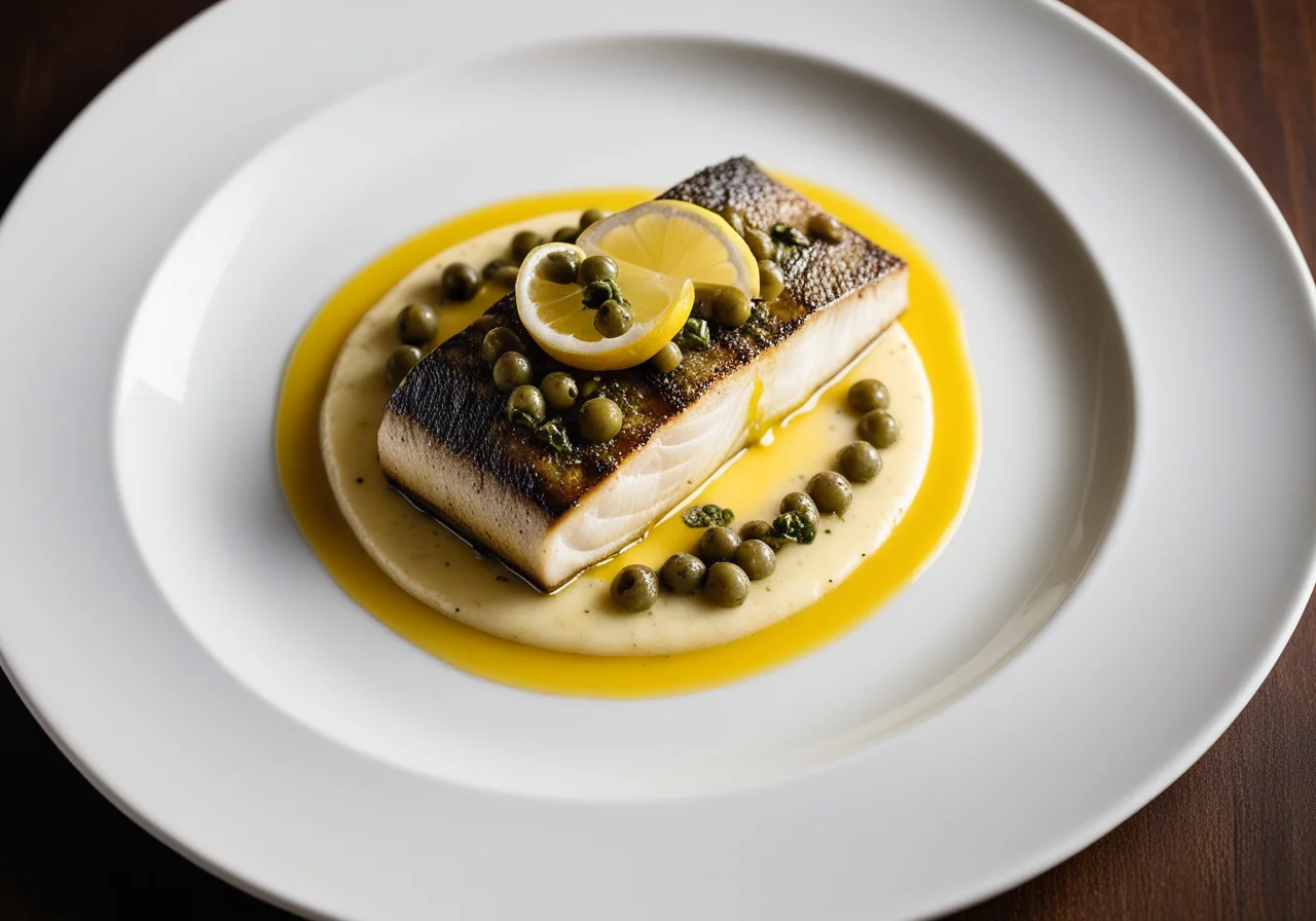 Sea Bass on Capers Lemon Bed