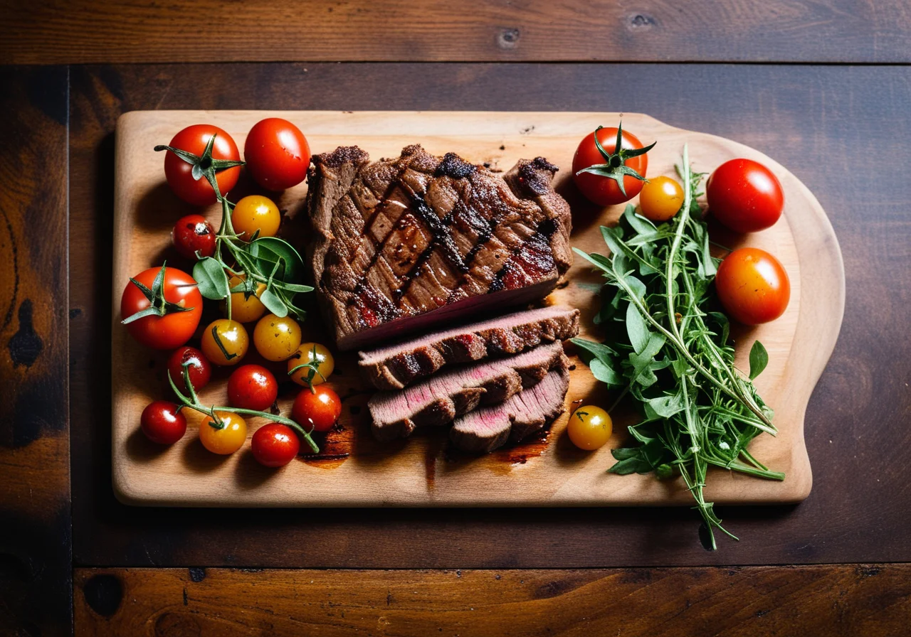 Grilled Rosemary Lamb with Marinated Tomatoes