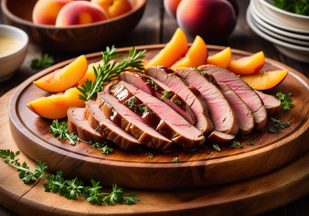 Duck Breast with Peaches