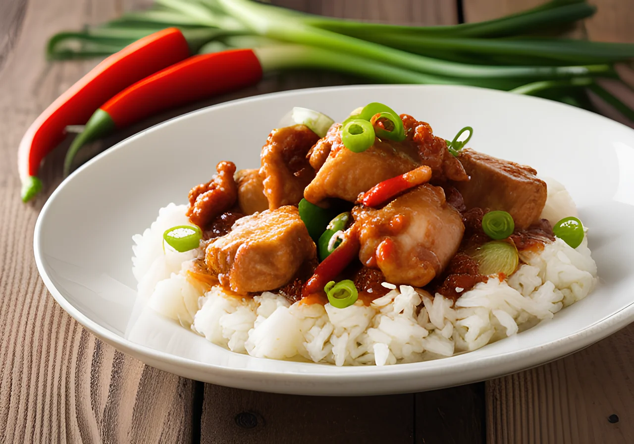 Chicken Goulash with Spring Onions and Ginger