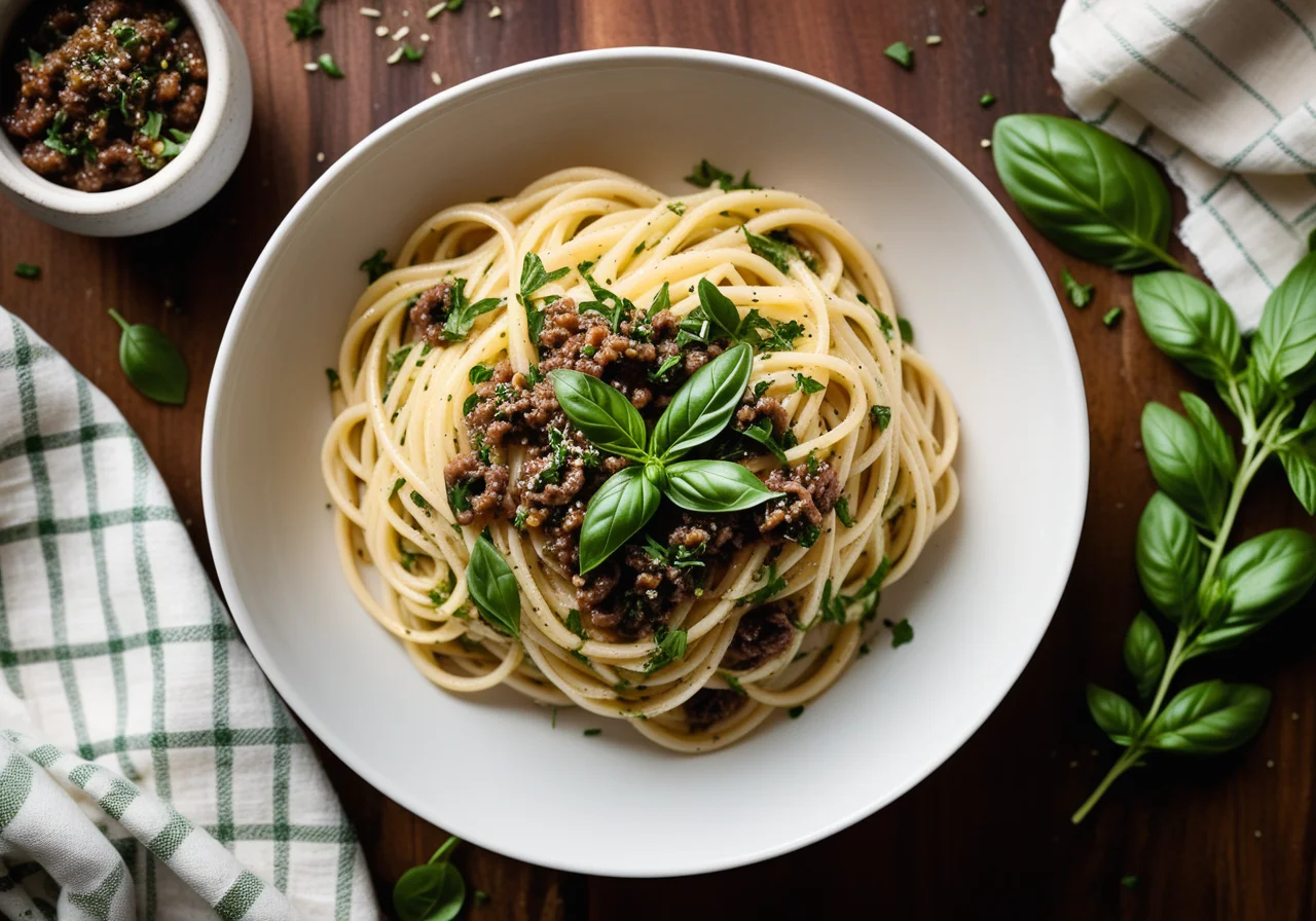 Spaghetti with Tapenade