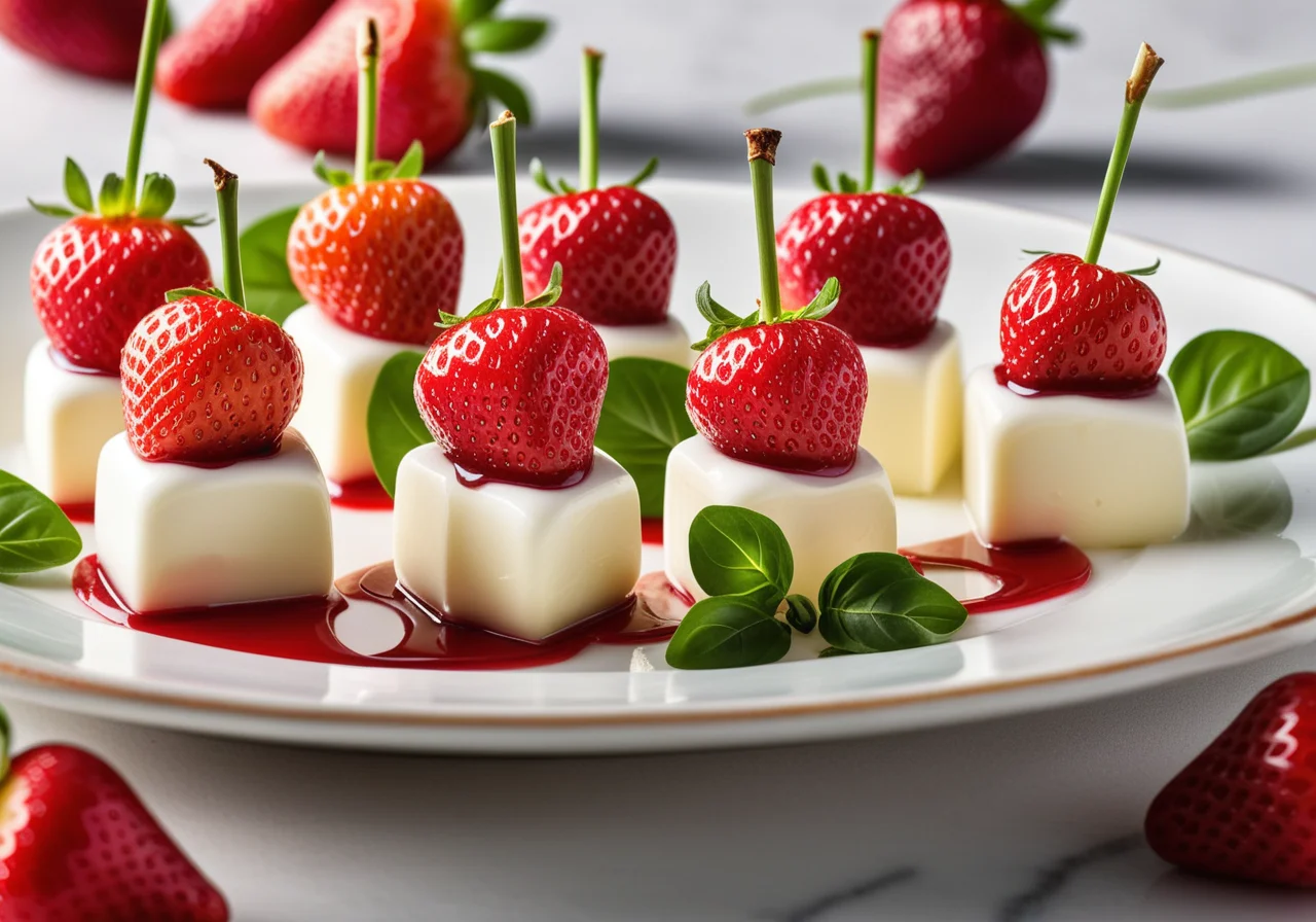 Mozzarella Strawberry Bites