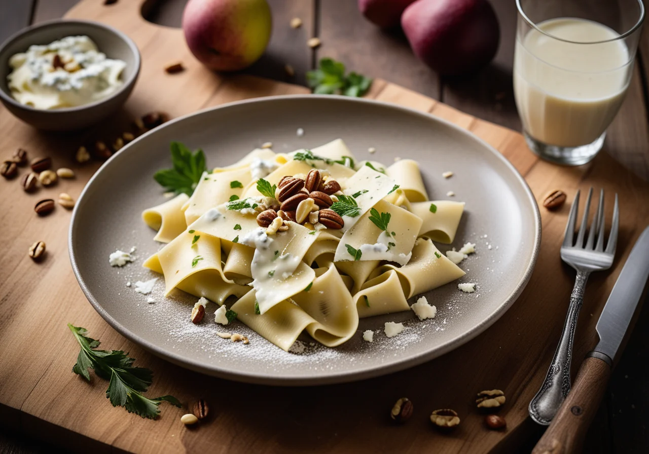 Pappardelle with Cheese and Pear