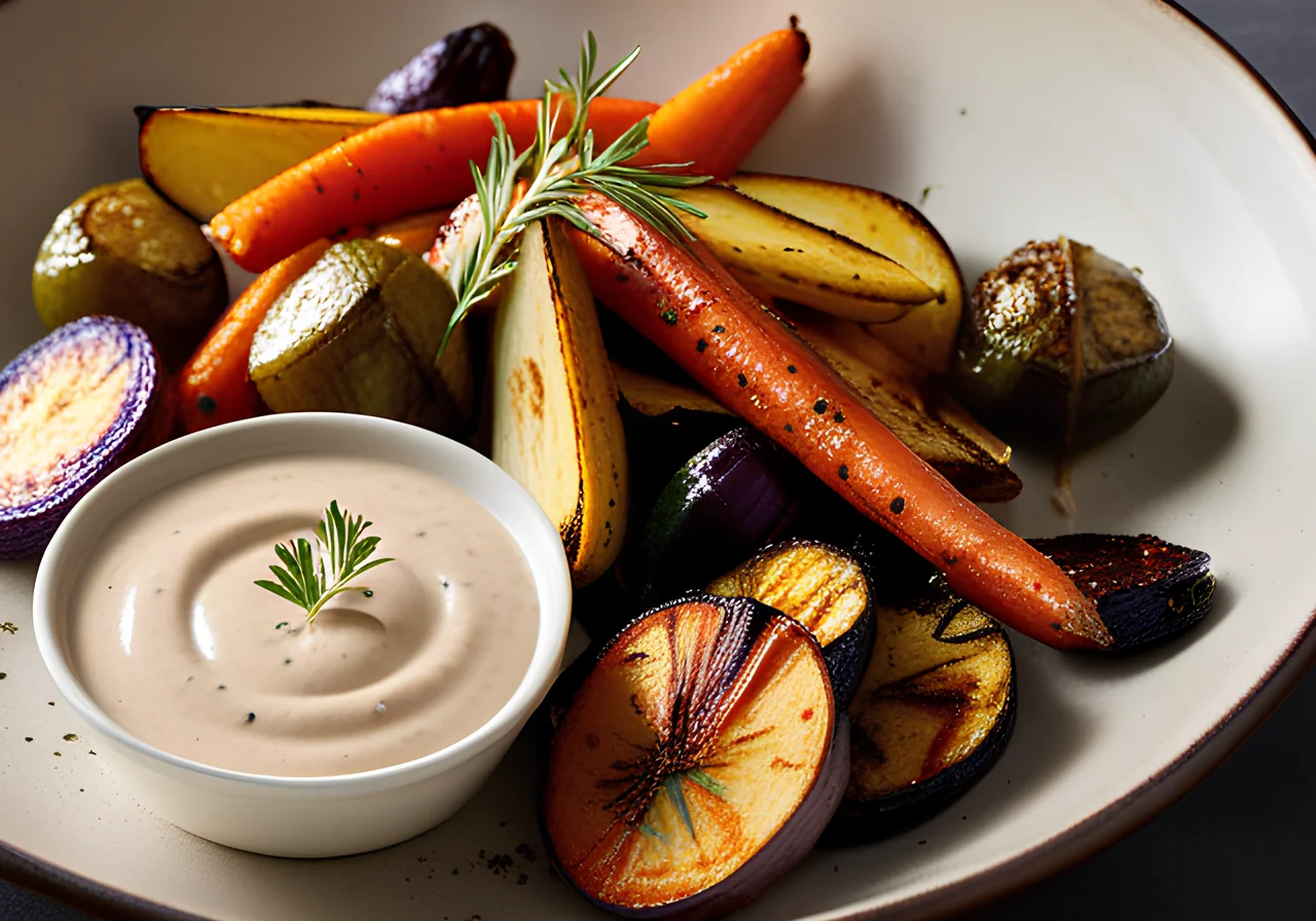 Roasted Vegetables with Tahini Sauce