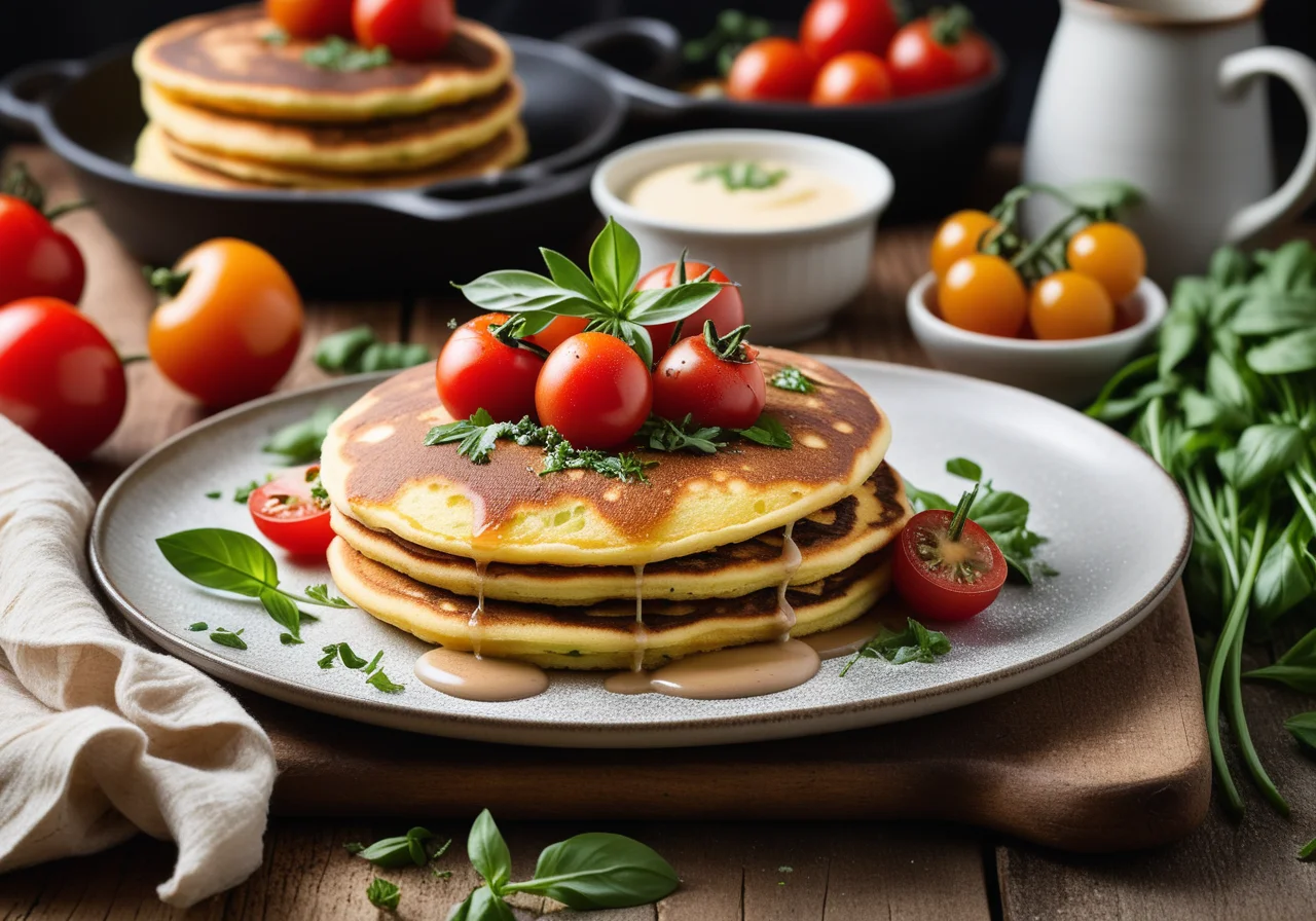 Polenta Pancakes with Vegetable Ragout
