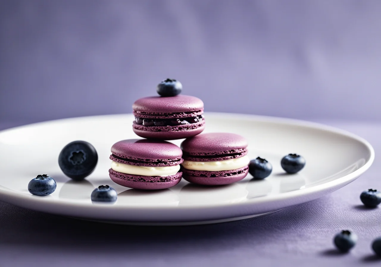 Blueberry Macarons