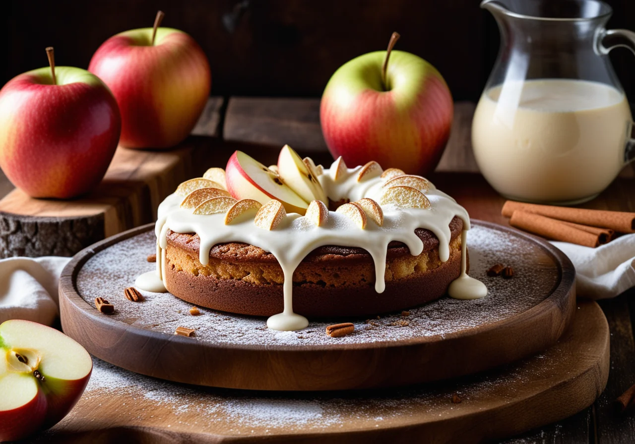 Simple Apple Cake with Quark