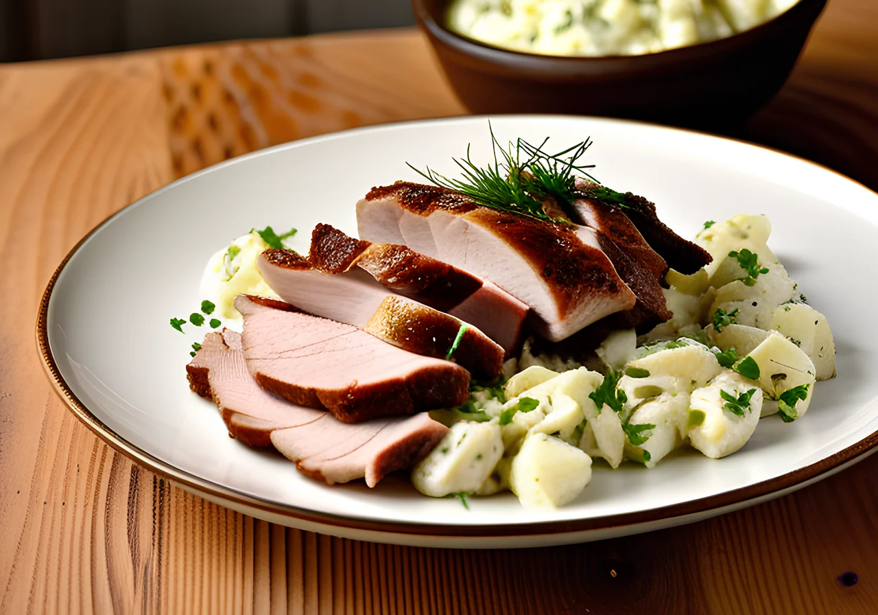Pork Shoulder with Potato Salad