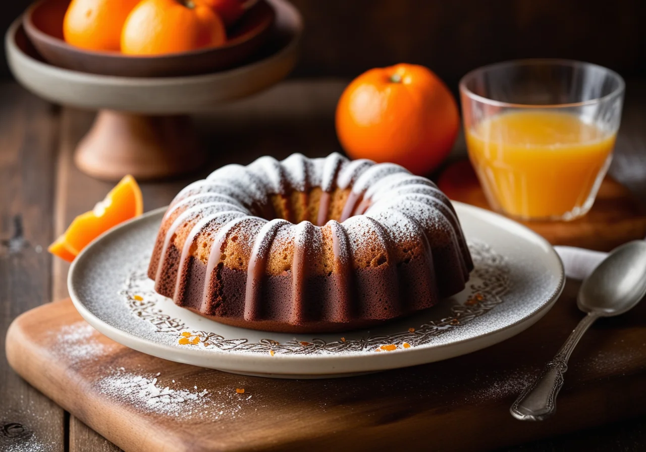 Small Poppy Seed Bundt Cake with Marzipan