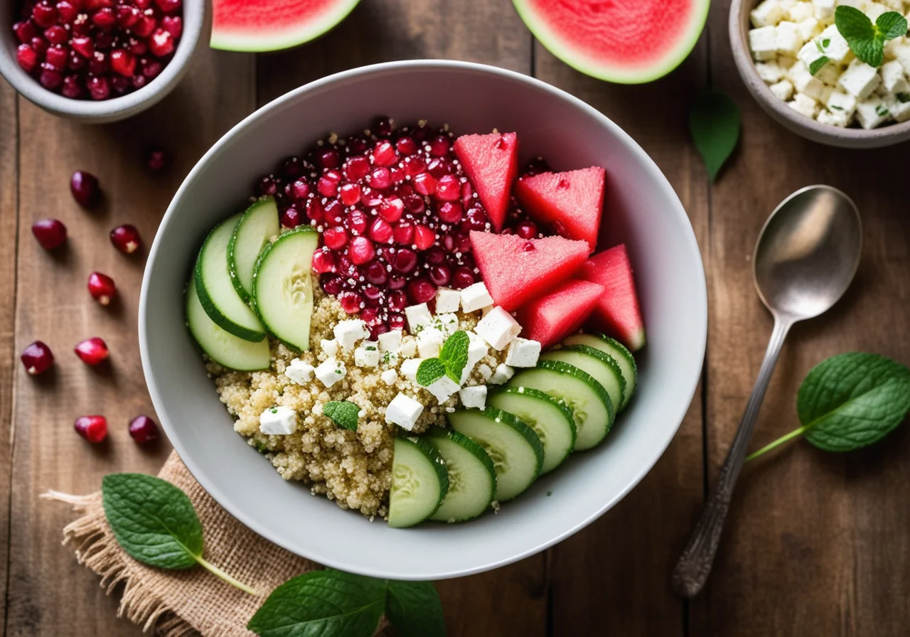 Quinoa Salad with Feta and Watermelon