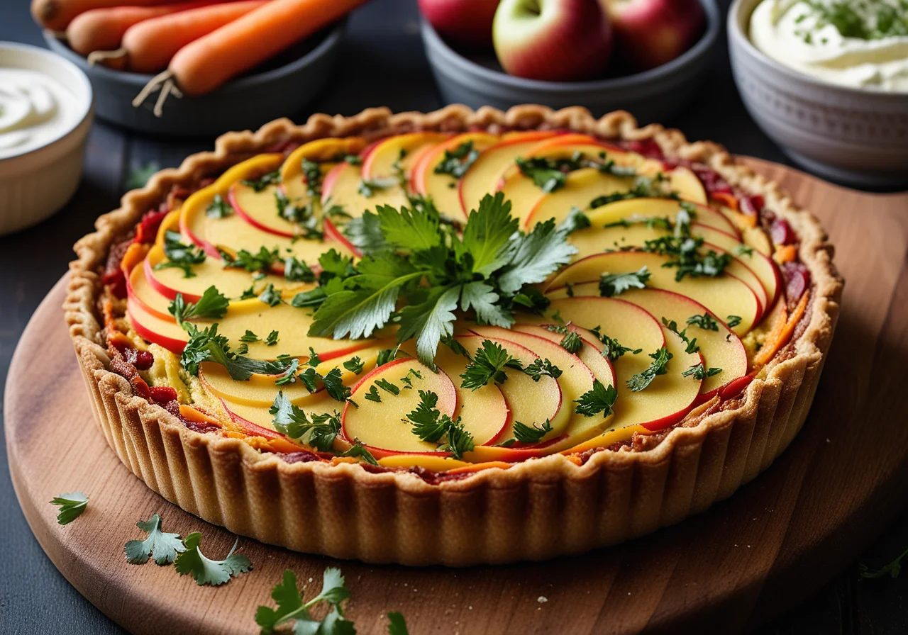 Carrot Cake with Coriander Apple Salad