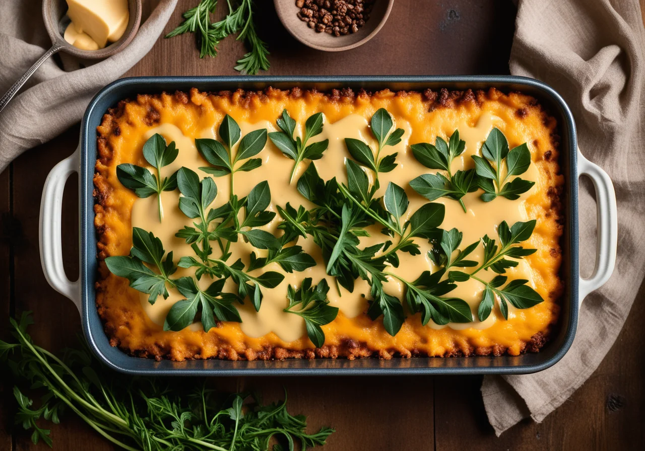 Sweet Potato Casserole with Rocket