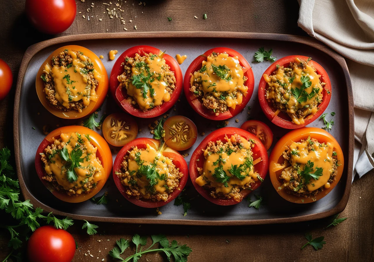 Stuffed Tomatoes with Lentils