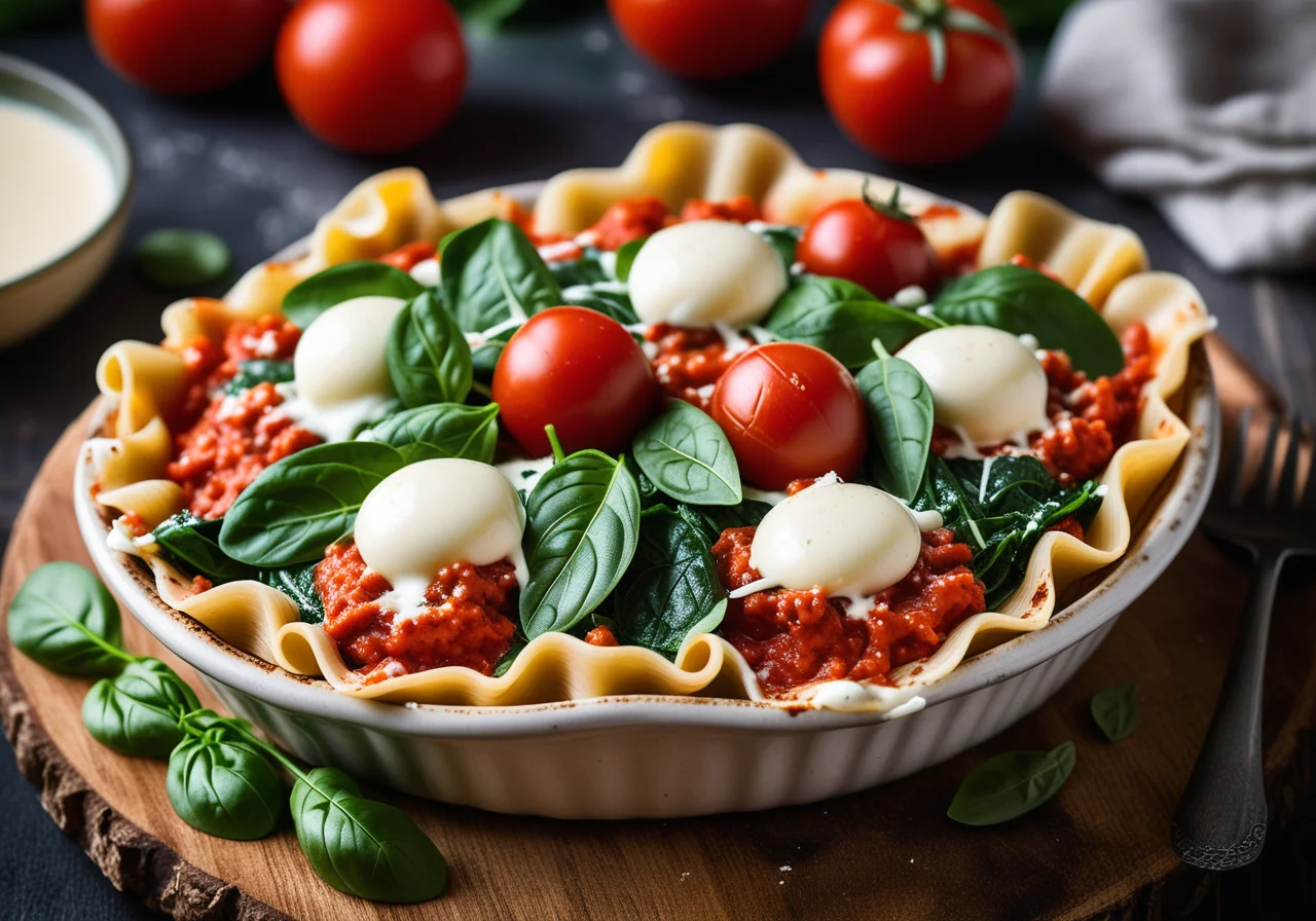 Large Shell Pasta with Spinach Filling