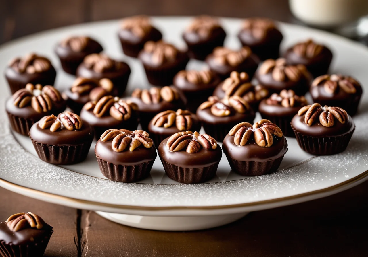 Chocolate Buttercream Pralines with Pecans