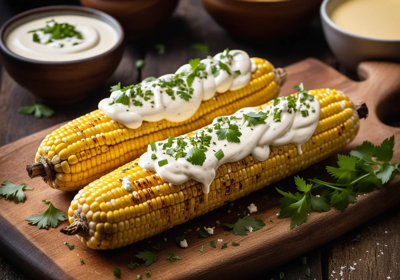 Corn on the Cob with Goat Cheese