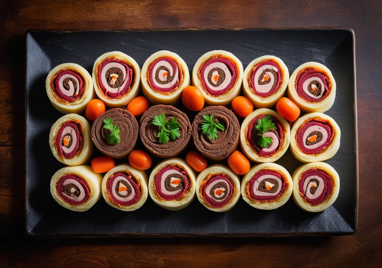 Reindeer Roulades with Japanese Potato (Knollenziest)