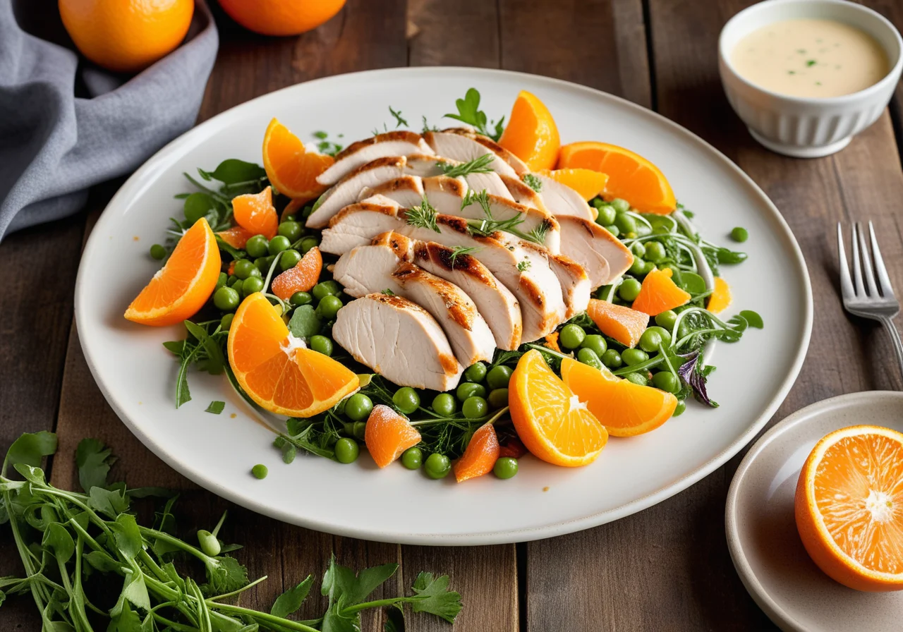 Vegetable Chicken Salad with Mandarins