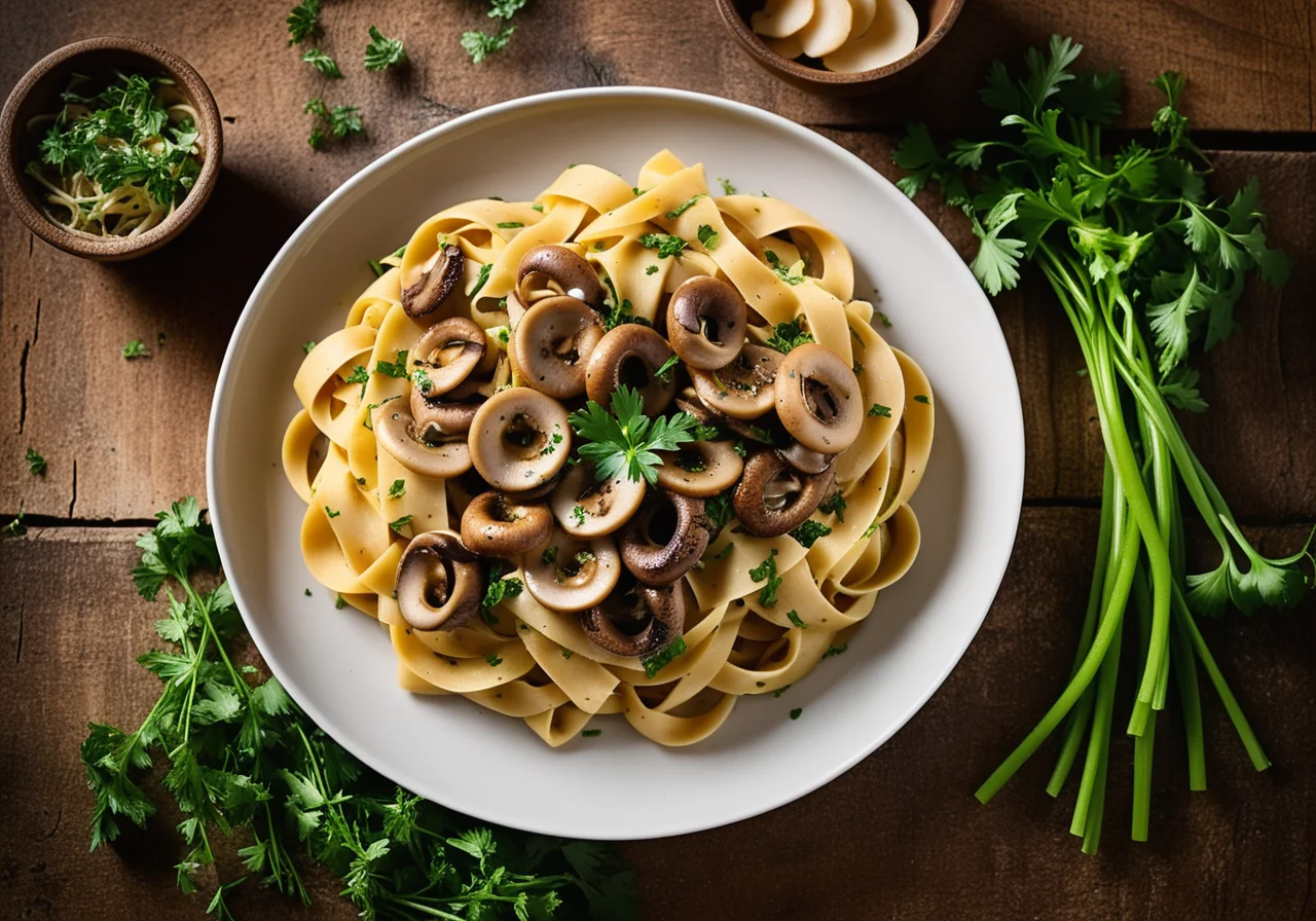 Tagliatelle with Porcini Mushrooms