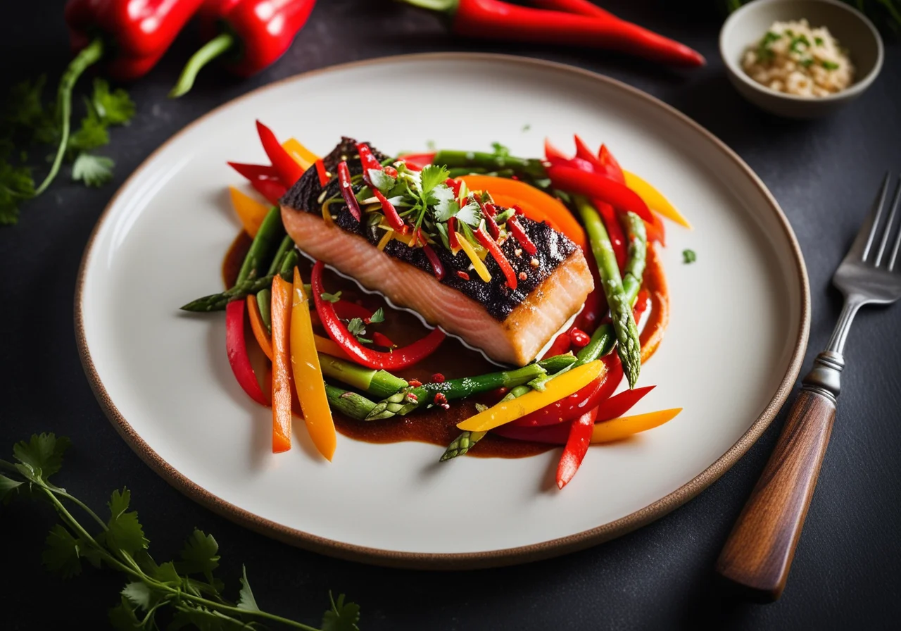 Wolfsbarsch mit asiatischen Gewürzen