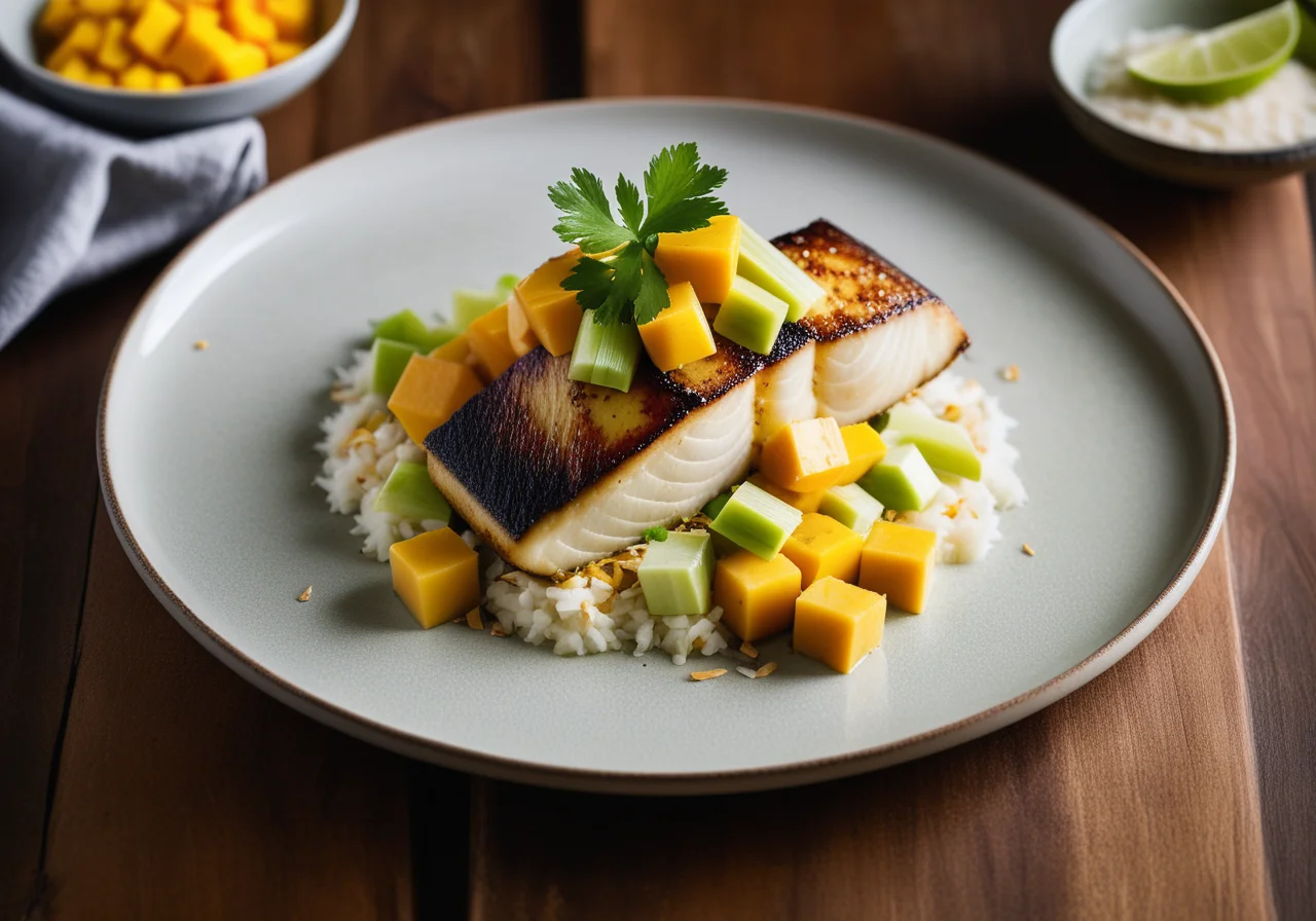 Sea Bass with Coconut Sauce