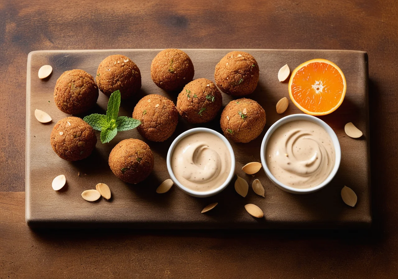 Falafel with Various Sauces